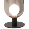 Lampe de table LED en verre fumé et métal noir style vintage Gubbio Remises