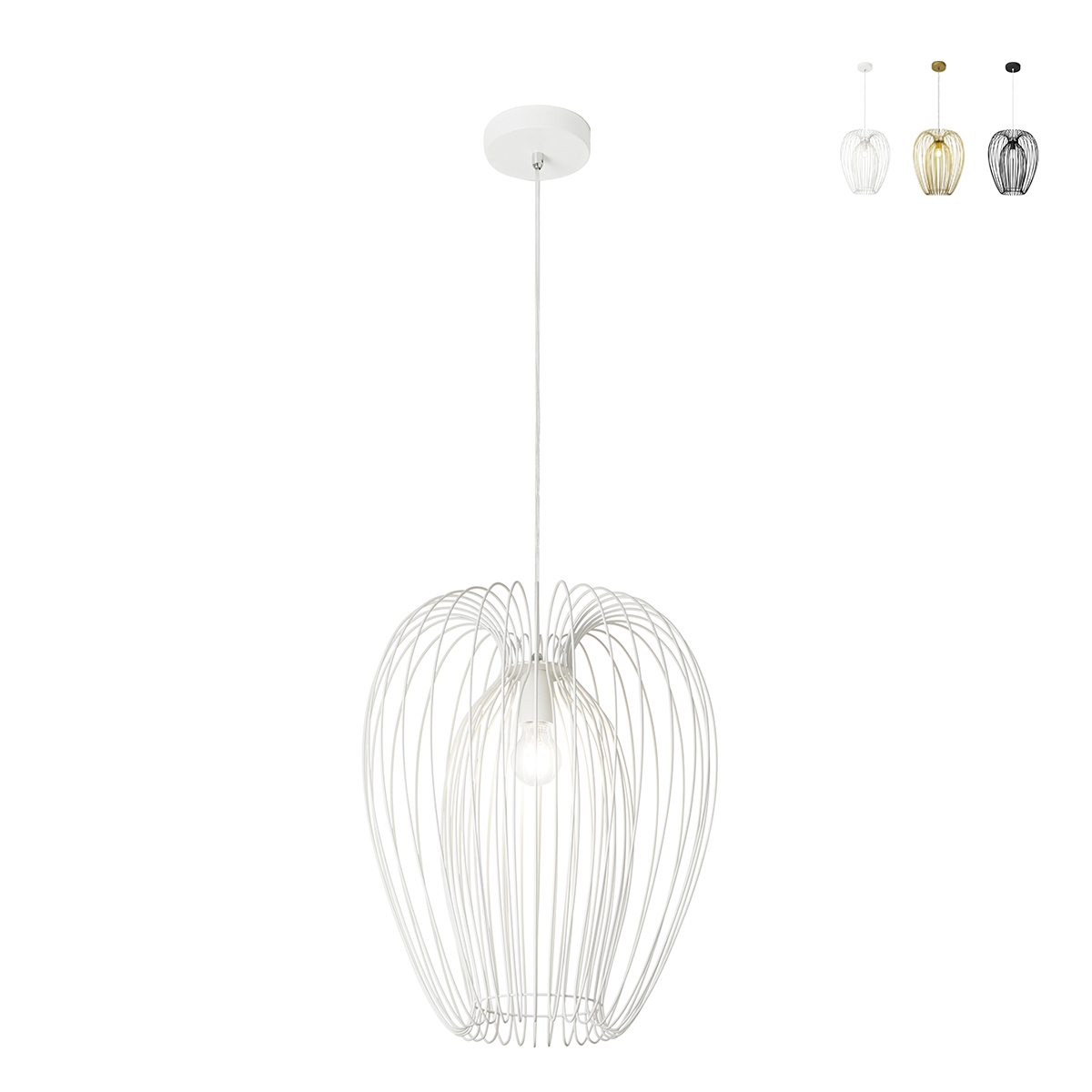 Lustre de suspension plafonnier avec cage métallique Camp-S Promotion Lustre de suspension plafonnier avec cage métallique Camp-S Promotion