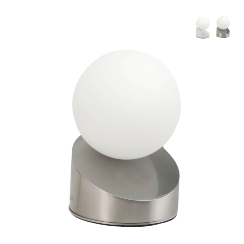 Lampe de table moderne LED sphérique en verre soufflé Gravity Promotion
