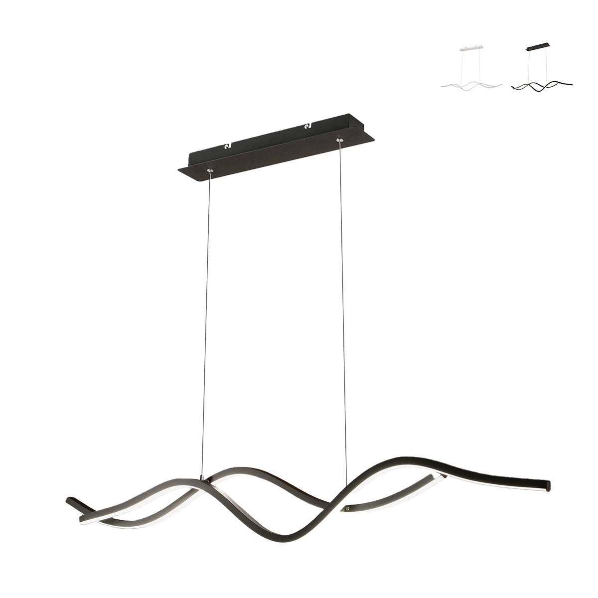 Suspension LED moderne design ondulé Sinuo Promotion Suspension LED moderne design ondulé Sinuo Promotion