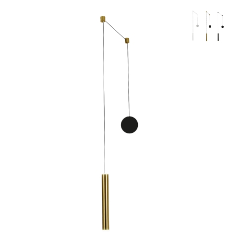 Suspension moderne à LED en métal avec diffuseur tubulaire Prado-D Promotion