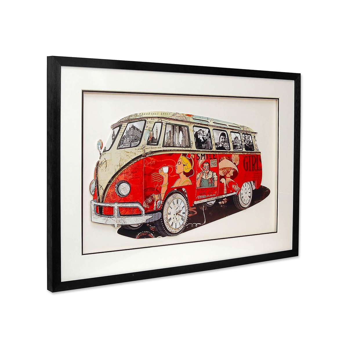 Tableau vintage collage effet 3D 70x50cm camionnette années 60-70 Arti Promotion Tableau vintage collage effet 3D 70x50cm camionnette années 60-70 Arti Promotion