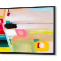 Tableau abstrait 124x64cm peint sur plexiglas avec cadre noir Druvt Offre