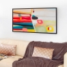 Tableau abstrait 124x64cm peint sur plexiglas avec cadre noir Druvt Vente