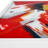 Tableau moderne abstrait 64x64cm peint sur plexiglas cadre blanc Tyvek Offre