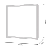 Tableau abstrait sur plexiglas 64x64cm peinture moderne cadre blanc Lazur Réductions