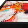 Tableau abstrait moderne 64x64cm peint sur plexiglas cadre noir Tzarb Remises
