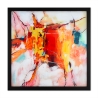Tableau abstrait moderne 64x64cm peint sur plexiglas cadre noir Tzarb Offre