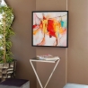 Tableau abstrait moderne 64x64cm peint sur plexiglas cadre noir Tzarb Vente
