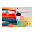 Tableau abstrait 120x80 cm peinture moderne salon chambre Kyolt Promotion
