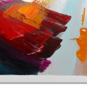 Tableau abstrait moderne 80x120 cm peinture multicolore en relief Arket Offre