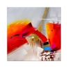 Tableau moderne multicolore 100x100 cm peinture abstraite sur toile Zynar Promotion
