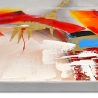 Tableau moderne multicolore 100x100 cm peinture abstraite sur toile Zynar Offre