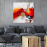 Tableau moderne multicolore 100x100 cm peinture abstraite sur toile Zynar Vente