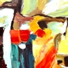 Ensemble de 3 tableaux abstraits modernes sur toile 120x80cm, triptyque de peintures Fiora Remises