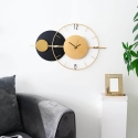 Horloge murale 81x50cm design moderne métal doré Tempo Vente