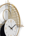 Horloge murale 53x85cm avec pendule design moderne en métal doré Vira Remises