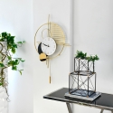 Horloge murale 53x85cm avec pendule design moderne en métal doré Vira Vente