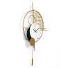 Horloge murale 53x85cm avec pendule design moderne en métal doré Vira Offre