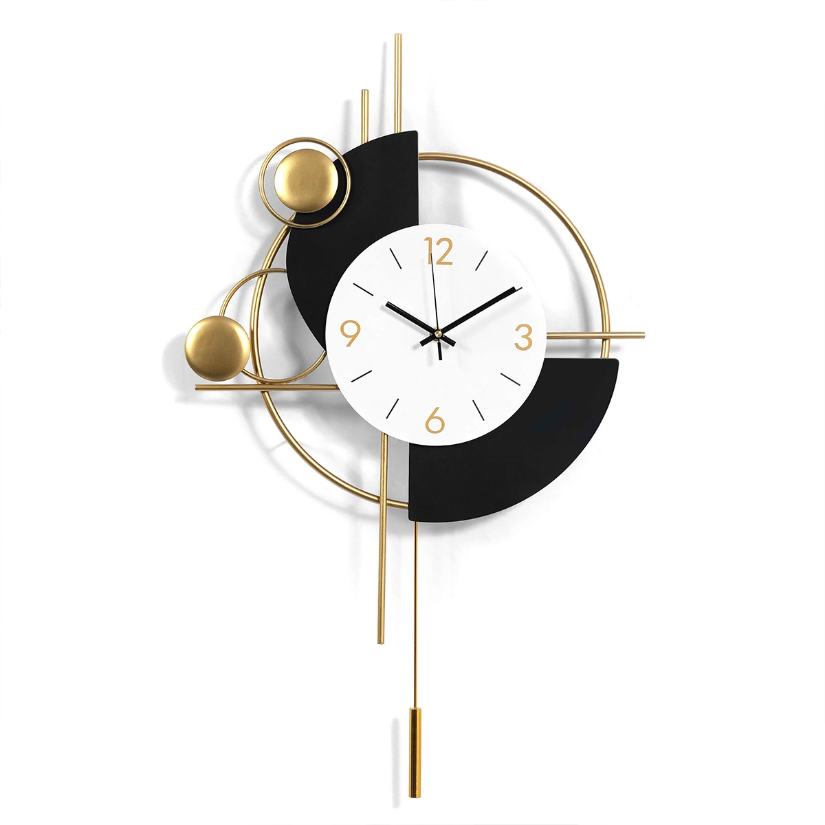 Horloge murale moderne 46x77cm métal doré design géométrique Sfera Promotion Horloge murale moderne 46x77cm métal doré design géométrique Sfera Promotion