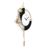 Horloge murale moderne 46x77cm métal doré design géométrique Sfera Remises