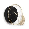 Horloge murale 75x68cm design moderne géométrique noir et or Celo Offre