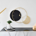 Horloge murale 75x68cm design moderne géométrique noir et or Celo Vente