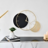 Horloge murale 75x68cm design moderne géométrique noir et or Celo Vente