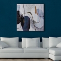 Tableau abstrait moderne sur toile 100x100cm décorations en relief Zorya Vente
