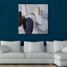 Tableau abstrait moderne sur toile 100x100cm décorations en relief Zorya Vente