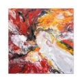 Tableau abstrait 100x100 cm impression sur toile décorations en relief Kanea Promotion
