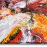 Tableau abstrait 100x100 cm impression sur toile décorations en relief Kanea Offre