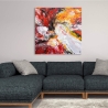 Tableau abstrait 100x100 cm impression sur toile décorations en relief Kanea Vente
