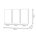 Composition abstraite moderne 180x90cm triplé de toiles Mola Remises
