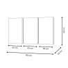 Composition abstraite moderne 180x90cm triplé de toiles Mola Remises