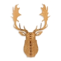 Décoration murale tête de renne puzzle 3D en bois MDF Fira Catalogue