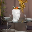 Vase décoratif design visage féminin en résine laquée Ruzid-L Promotion