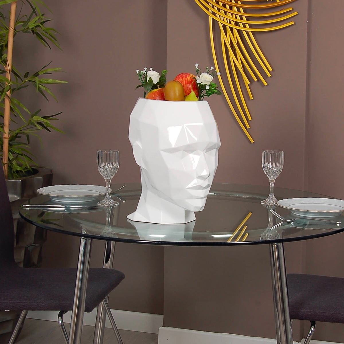 Vase décoratif design visage féminin en résine laquée Ruzid-L Promotion Vase décoratif design visage féminin en résine laquée Ruzid-L Promotion