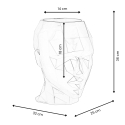 Vase décoratif design visage féminin en résine laquée Ruzid-L Catalogue
