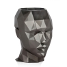 Vase design en fibre de verre effet métal visage féminin Ruzid-M Vente