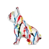 Sculpture pop art bouledogue français statue en résine multicolore Format XL Remises