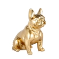 Statue Bulldog Français en Résine Dorée Design Moderne Forma-G Promotion