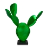 Statue moderne cactus en résine vert métallisé Roka Promotion