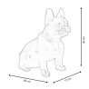 Statue bulldog français en résine multicolore style pop art Forma-PA 