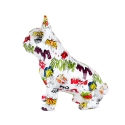 Statue bulldog français en résine multicolore style pop art Forma-PA Réductions