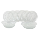 Service de vaisselle 18 pièces en verre transparent avec décor pour 6 personnes Imperial Promotion