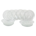 Service de vaisselle 18 pièces en verre transparent avec décor pour 6 personnes Imperial Promotion