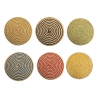 Lot de 6 sets de table ronds en paille tressée Ø38cm Spiral Color Promotion