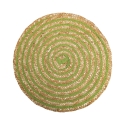 Lot de 6 sets de table ronds en paille tressée Ø38cm Spiral Color Catalogue
