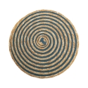 Lot de 6 sets de table ronds en paille tressée Ø38cm Spiral Color Choix